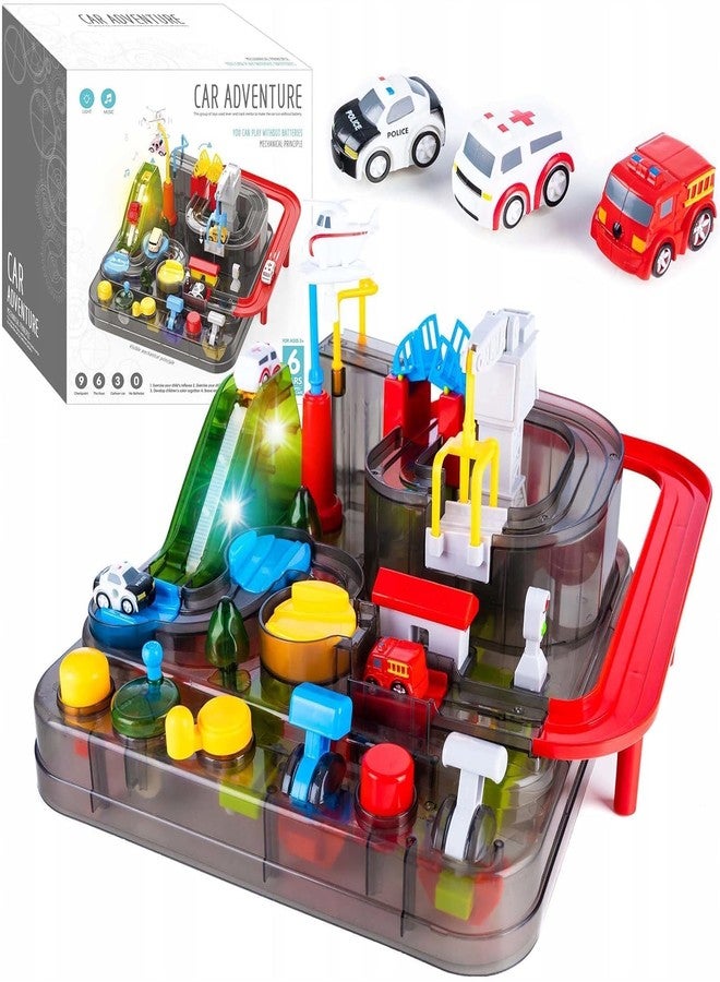 EXOMOON لعبة مسار مغامرات السيارات الشفافة من إكسومون مع أضواء وموسيقى (للأعمار من 3 سنوات فما فوق) - Image 3